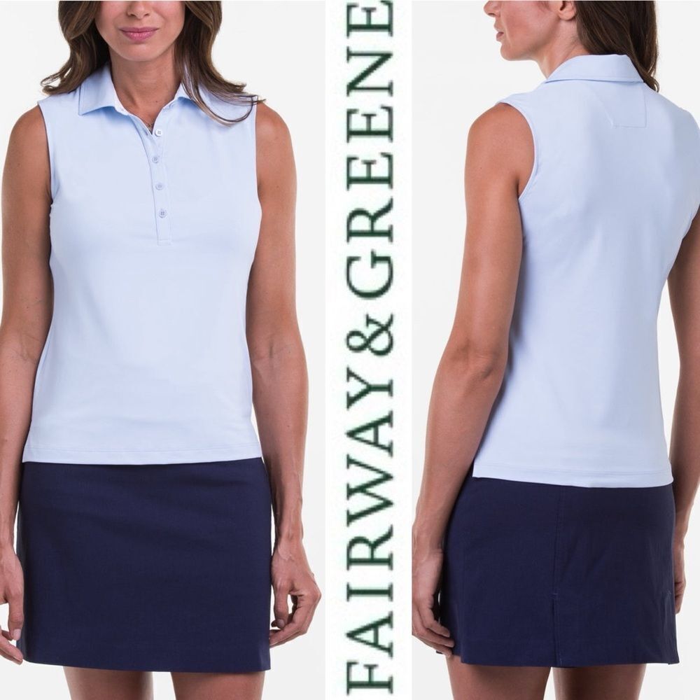 Fairway & Greene Sleeveless Charlotte Jersey Golf Polo